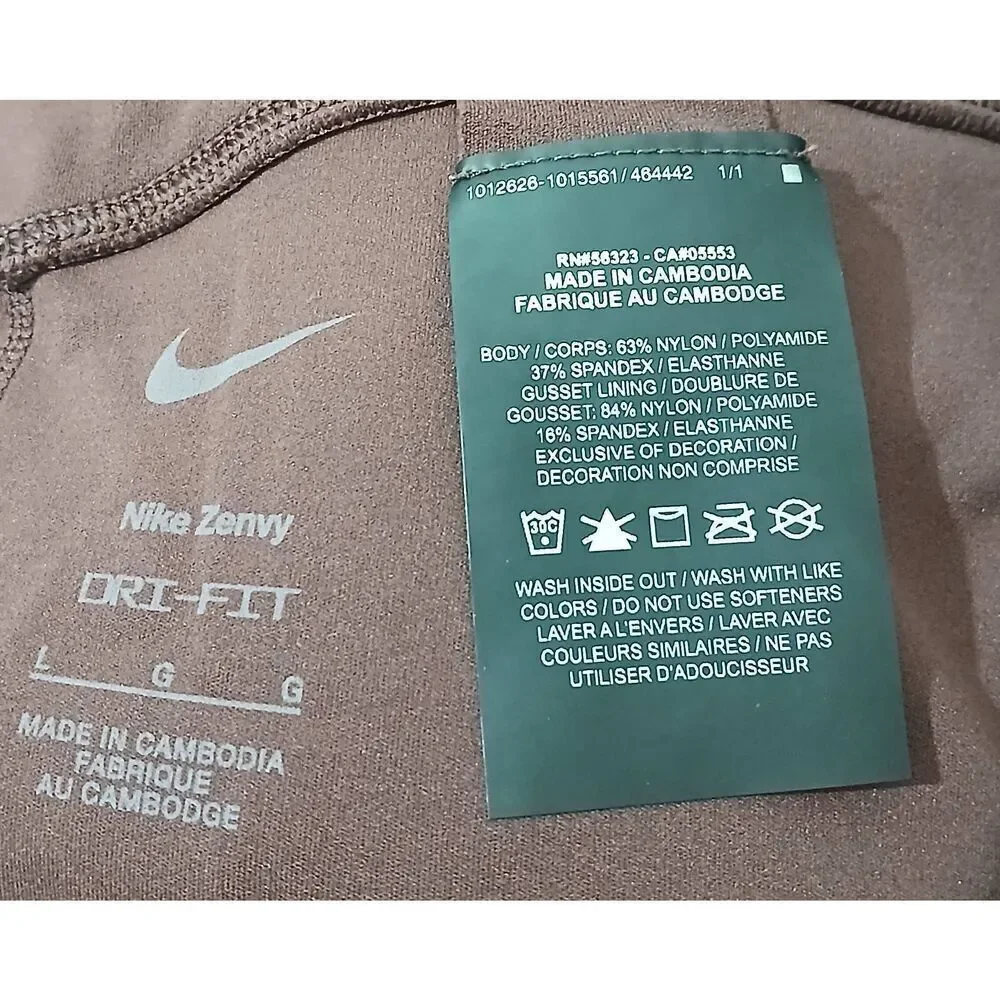 Nike Womens large RUSSET BROWN hi waist FULL COVERAGE FULL LENGTH leggings